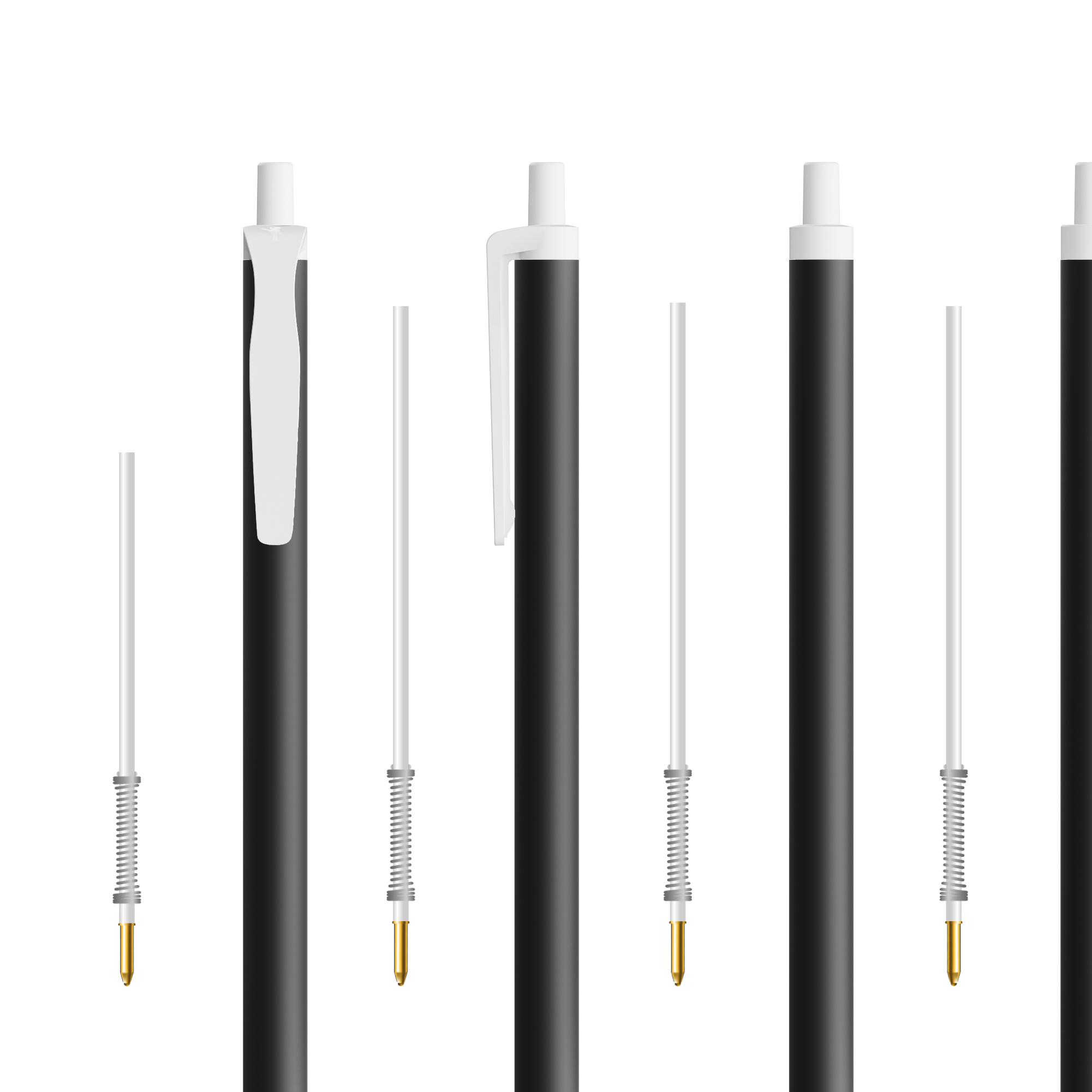 Stylo bille BIC® publicitaire Clic Stic Softfeel® Corps Noir & Blanc